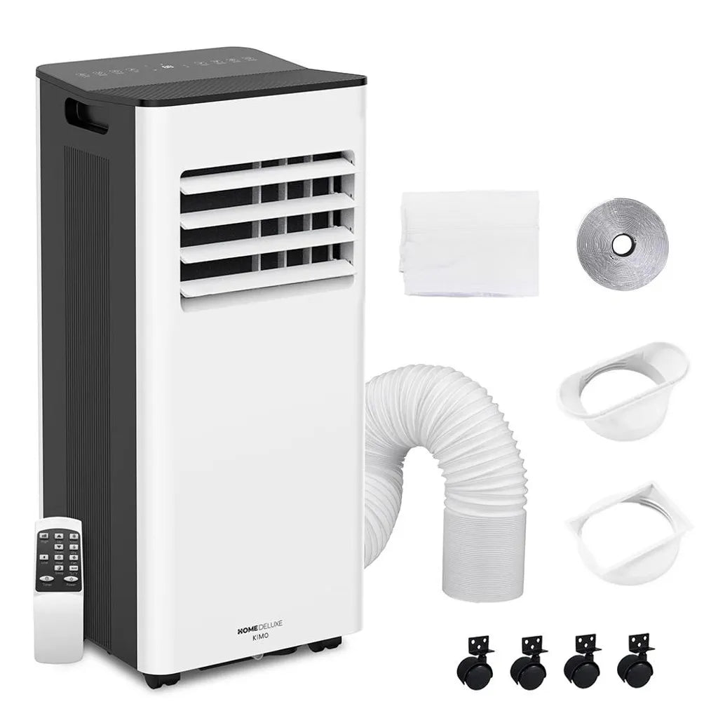 HOME DELUXE Climatiseur mobile KIMO - 9000 BTU | climatiseur mobile, climatiseur mobile, étanchéité de fenêtre, tuyau d'évacuation d'air
