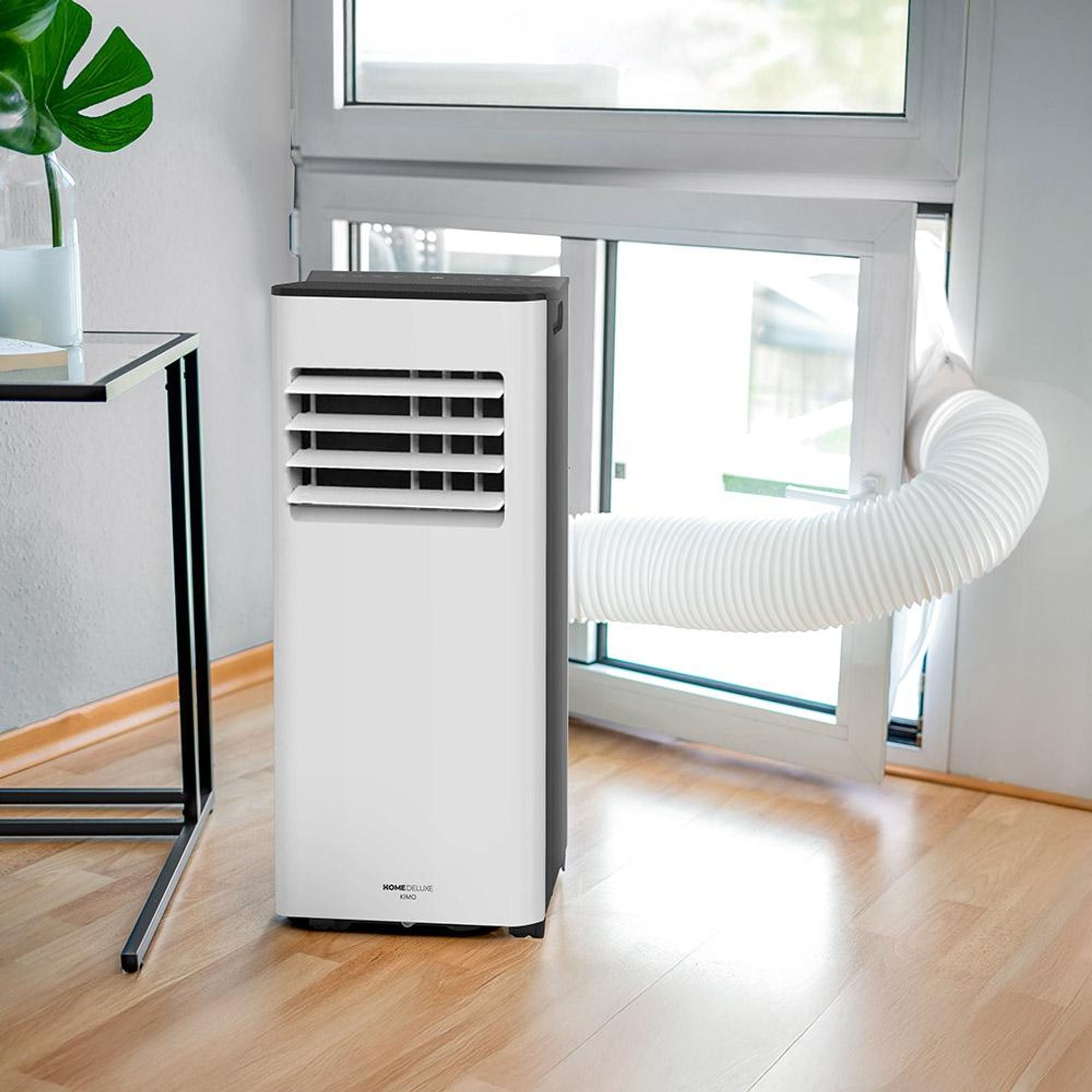 HOME DELUXE Climatiseur mobile KIMO - 9000 BTU | climatiseur mobile, climatiseur mobile, étanchéité de fenêtre, tuyau d'évacuation d'air