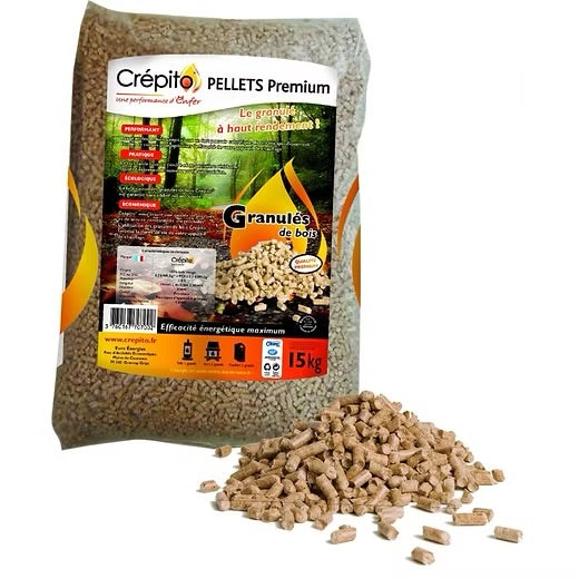 Granulés de bois Crépito® - Palette de 72 sacs de 15kg